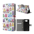 Miniatyrbillede 1 af 2: Mobergmicrosoft Lumia 950 Læder Etui - Mange Ugler Multicolor