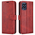 Pikkukuva 1 / 2: Samsung Galaxy M53 5G nahkainen lompakokkotelo - Punainen Red