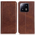 Pikkukuva 1 / 2: Lompakko-style Aitoa Nahkaa Läppäkotelo For Xiaomi 13 Pro - Kahvi Brown