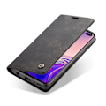 Miniatyrbillede 2 af 2: CASEME Samsung Galaxy S10 auto-absorberet læder flip etui - Sort Black