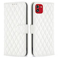 Miniatyrbillede 1 af 2: Rhombus mat Samsung Galaxy A03 flip etui - Hvid White