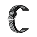 Miniatyrbillede 4 af 4: Ticwatch GTX / Pro tofarvet silikone urrem - Sort / Grå Silver grey
