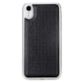 Miniatyrbild 2 av 2: iPhone Xr korsmönstrat syntet läder 2in1 mobilfodral med magnetiskt mobilskal - Svart Svart