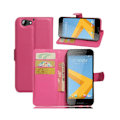 Miniatyrbillede 1 af 2: HTC A9s stilfuldt læder-etui m. kortholder - Hot Pink Pink