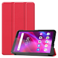 Pikkukuva 1 / 2: Kolminkertainen nahkainen jalusta kotelo Lenovo Tab M7 (3rd Gen) - Punainen Red