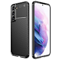 Miniatyrbillede 1 af 2: Carbon Shield Samsung Galaxy S22 cover - Sort Black