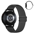 Miniatyrbild 1 av 2: 20 mm universellt elastiskt klockarmband i nylon - Mörkgrå Silvergrå