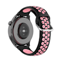 Miniatyrbillede 1 af 2: Ticwatch GTX / Pro tofarvet silikone urrem - Sort / Lyserød Pink