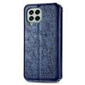 Miniatyrbild 2 av 2: Läder Samsung Galaxy M33 5G fodral med romb-design - Blå Blå