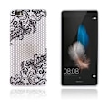 Pikkukuva 1 / 2: Westergaard Huawei Ascend P8 Lite Kuori - Vanhanaikainen Kukka Silver grey