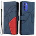 Miniatyrbillede 1 af 2: Tekstureret Læder Etui med Strop TilMotorola Moto G51 5G - Blå Blue