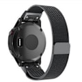 Miniatyrbillede 2 af 2: Garmin Fenix 5X urrem i milanesisk metal - Sort Black
