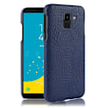 Miniatyrbillede 1 af 2: Samsung Galaxy J6 (2018) mobiletui i kunstlæder med krokodille tekstur - Blå Blue