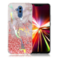 Miniatyrbillede 1 af 2: Huawei Mate 20 Lite beskyttelsesetui i silikone med smukt marmor mønster - Grå/Lyserød Multicolor