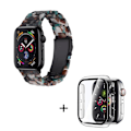 Pikkukuva 1 / 2: 3 helmen hartsityylinen kellohihna kirkkaalla suojuksella Apple Watch Series 3/2/1 42mm - Sininen Mix Multicolor