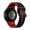 Pikkukuva 1 / 2: Samsung Galaxy Watch 5 / 5 Pro / 4 kaareva silikoninen ranneke - Musta / Punainen Red