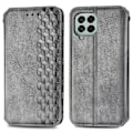 Miniatyrbild 1 av 2: Läder Samsung Galaxy M33 5G fodral med romb-design - Silver/Grå Silvergrå