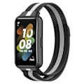 Miniatyrbillede 1 af 2: Huawei Band 7 urrem i stribet stil - Sort / Hvid Black