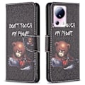 Pikkukuva 1 / 2: Wonderland Xiaomi 13 Lite / Civi 2 Läppäkotelo - Bear Black
