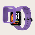 Pikkukuva 2 / 2: Xiaomi Redmi Watch 2 / Watch 2 Lite silikonikellon hihna ja kotelo - Violetti / Musta / Violetti Purple