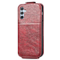 Pikkukuva 2 / 2: Vertical Flip Phone Suojakotelo With Zipper For Samsung Galaxy A54 - Punainen Red