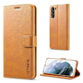 Miniatyrbillede 1 af 2: LC.IMEEKE Samsung Galaxy S21 FE Flip Case - Brun Brown