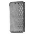 Miniatyrbillede 3 af 6: Læder Etui med A Stilfuldt Rhombus Tryk til Motorola Edge 30 Ultra / X30 Pro - Grå Silver grey