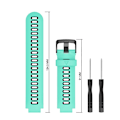 Miniatyrbillede 2 af 2: Garmin Forerunner 735XT / 220 / 230 / 235 / 620 / 630 cool silikone Urrem - Cyan / Sort Blue