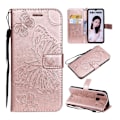 Miniatyrbild 1 av 2: Butterfly läder Huawei P Smart 2019 fodral - Rosa Rosa