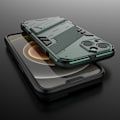 Miniatyrbillede 2 af 2: Kickstand Hybrid Dual Layer Hard Bumpresistent Soft Flexible stødsikkert Protective Case iPhone 13 6,1 tommer - Grøn Green