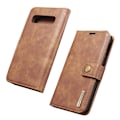 Pikkukuva 1 / 2: DG.MING Samsung Galaxy S10 2-in-1 haljasnahkainen suojakotelo - Ruskea Brown