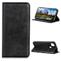 Miniatyrbillede 1 af 2: Wallet-style ægte Læder Flipcase til Motorola Moto G9 Power - Sort Black