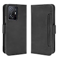 Miniatyrbillede 1 af 6: Stilfuldt Læder Etui med Pung til Xiaomi 11T / 11T Pro - Sort Black