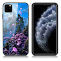 Miniatyrbillede 1 af 2: Blændende mønstertryk af glas og fleksibelt og stødsikkert telefonhylster iPhone 11 Pro 5,8 tommer - Hanayama Multicolor