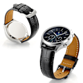 Pikkukuva 1 / 2: Samsung Gear S3 / Frontier krokotiilinahkainen aito nahkakellon ranneke - Musta Black