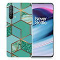 Miniatyrbild 1 av 2: Marmormotiv OnePlus Nord CE 5G skal - Blågrön Marmorplatta Grön