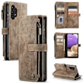 Miniatyrbillede 1 af 2: CaseMe Samsung Galaxy M32 5G / Samsung Galaxy A32 5G etui med lynlås og pung - Brun Brown