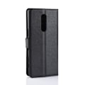 Miniatyrbillede 2 af 2: Sony Xperia XZ4 litchi skin læder flip etui - Sort Black