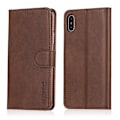 Miniatyrbillede 1 af 2: LC.IMEEKE iPhone X flip etui - Brun Brown