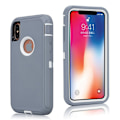 Miniatyrbild 1 av 2: iPhone Xs Max stötsäkert hybridfodral - Grått Och Vitt multifärg