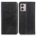 Pikkukuva 1 / 2: Lompakko-style Aitoa Nahkaa Läppäkotelo For Motorola Moto G23 / G13 / G23 - Musta Black