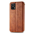 Pikkukuva 2 / 6: Nahkakotelo With A Stylish Rhombus Imprint For Motorola Edge 30 Neo - Ruskea Brown