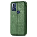 Miniatyrbillede 2 af 2: Læder Etui med A Stilfuldt Rhombus Tryk til Motorola Moto G Play (2023) - Grøn Green