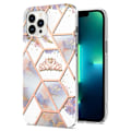 Pikkukuva 1 / 2: Marble Patterned Suojakuori With Ring Holder For iPhone 14 Pro Max - Kruunu Multicolor