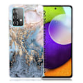 Miniatyrbillede 1 af 2: Marble Samsung Galaxy A52 5G Etui - Blålig guldmarmor Multicolor