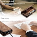 Pikkukuva 2 / 2: CaseMe Samsung Galaxy A70 Zipper Wallet kotelot - Ruskea Brown
