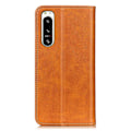 Miniatyrbillede 2 af 2: Flip Etui med Pung i Ægte Læder til Sony Xperia 5 Iv - Brun Brown