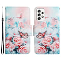 Miniatyrbillede 1 af 2: Wonderland Samsung Galaxy A53 5G Flip Etui - Pæon og Sommerfugl Multicolor