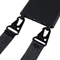 Miniatyrbillede 5 af 5: Tyndt TPU-etui med mat finish og justerbar strop til Samsung Galaxy S22 Ultra - Sort Black
