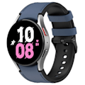 Miniatyrbillede 2 af 2: Samsung Galaxy Watch 5 / 4 / 3 (41mm) silikone i læder urrem med sort spænde - Sort Størrelse: L Blue